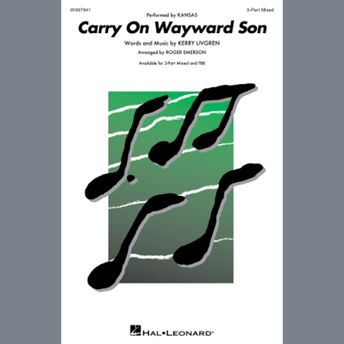 Easily Download Kansas Printable PDF piano music notes, guitar tabs for 3-Part Mixed Choir. Transpose or transcribe this score in no time - Learn how to play song progression.