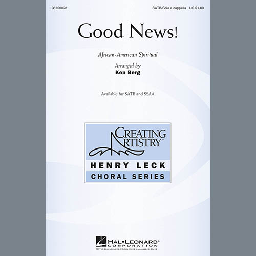 Easily Download Ken Berg Printable PDF piano music notes, guitar tabs for SATB Choir. Transpose or transcribe this score in no time - Learn how to play song progression.