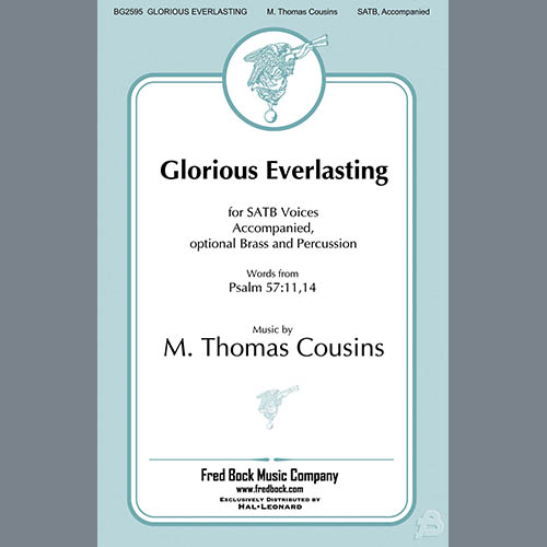 Easily Download M. Thomas Cousins Printable PDF piano music notes, guitar tabs for SATB Choir. Transpose or transcribe this score in no time - Learn how to play song progression.