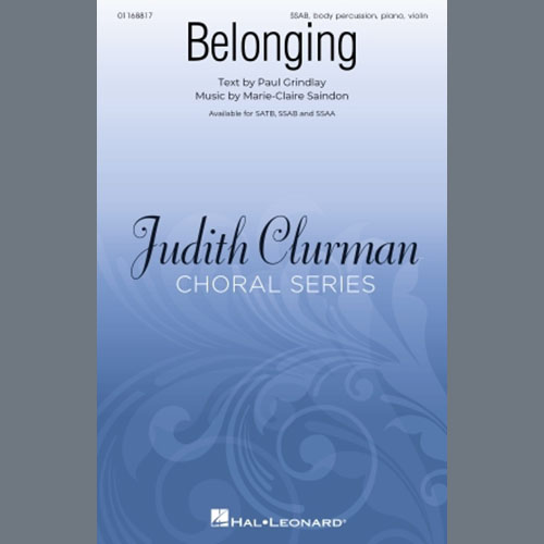 Marie-Clairé Saindon Download Printable PDF Score Easily Download Marie-Clairé Saindon Printable PDF piano music notes, guitar tabs for SSAB Choir. Transpose or transcribe this score in no time - Learn how to play song progression.