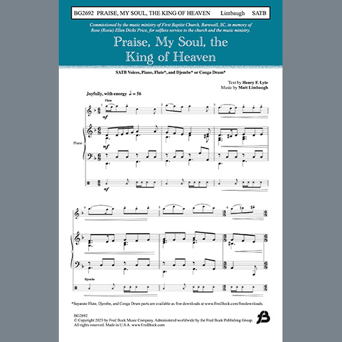 Easily Download Matt Limbaugh Printable PDF piano music notes, guitar tabs for SATB Choir. Transpose or transcribe this score in no time - Learn how to play song progression.