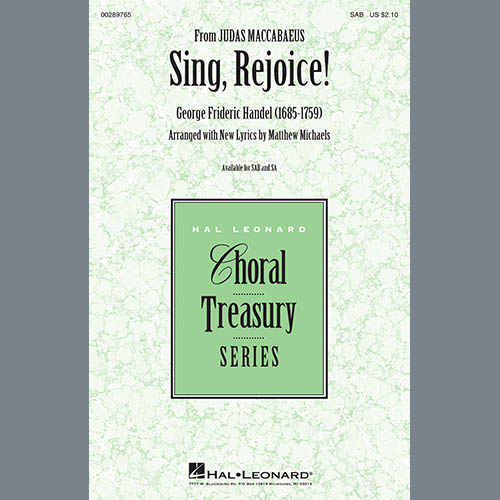 Easily Download Matthew Michaels Printable PDF piano music notes, guitar tabs for SAB Choir. Transpose or transcribe this score in no time - Learn how to play song progression.