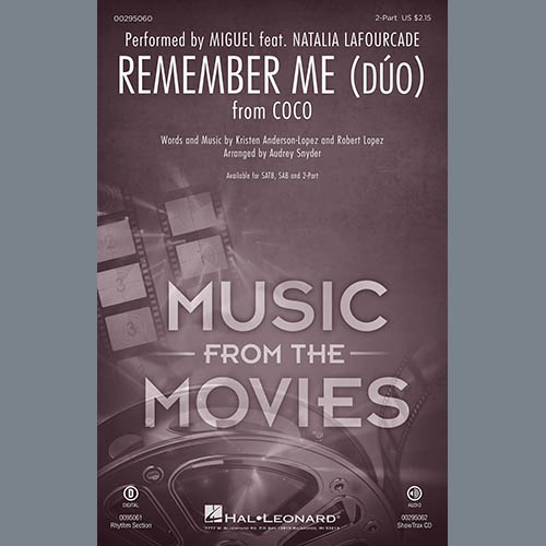 Remember Me (Duo) (from Coco) (arr. Audrey Snyder) cover image