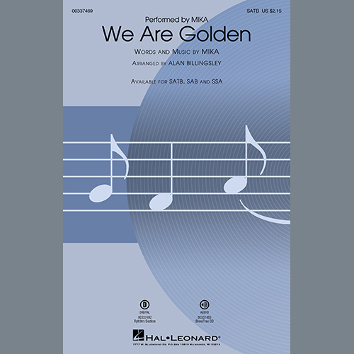 Mika We Are Golden (arr. Alan Billingsley) Profile Image