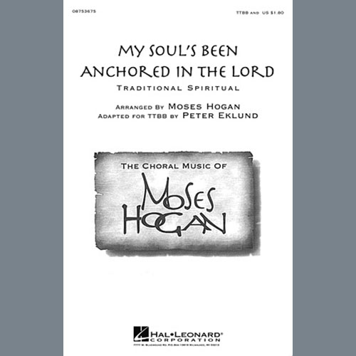 Easily Download Moses Hogan Printable PDF piano music notes, guitar tabs for TTBB Choir. Transpose or transcribe this score in no time - Learn how to play song progression.