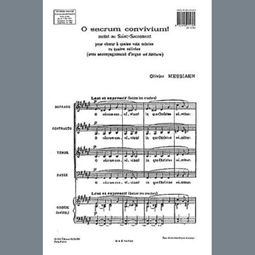 Easily Download Olivier Messiaen Printable PDF piano music notes, guitar tabs for SATB Choir. Transpose or transcribe this score in no time - Learn how to play song progression.