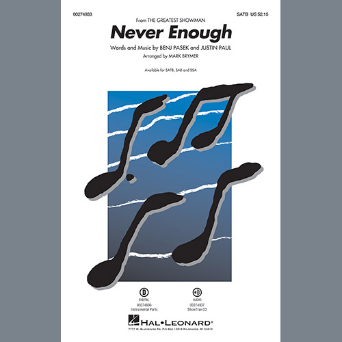 Easily Download Pasek & Paul Printable PDF piano music notes, guitar tabs for SATB Choir. Transpose or transcribe this score in no time - Learn how to play song progression.
