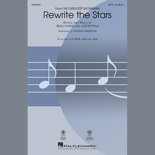 Rewrite The Stars (from The Greatest Showman) (arr. Roger Emerson) cover image