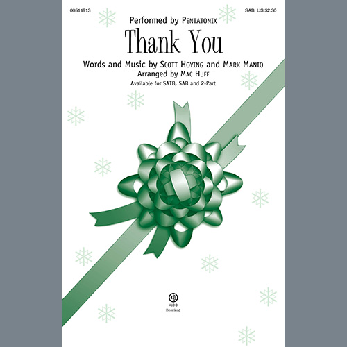 Thank You (arr. Mac Huff) cover image