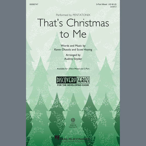 That's Christmas To Me (arr. Audrey Snyder) cover image