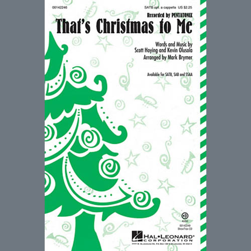 That's Christmas To Me (arr. Mark Brymer) cover image