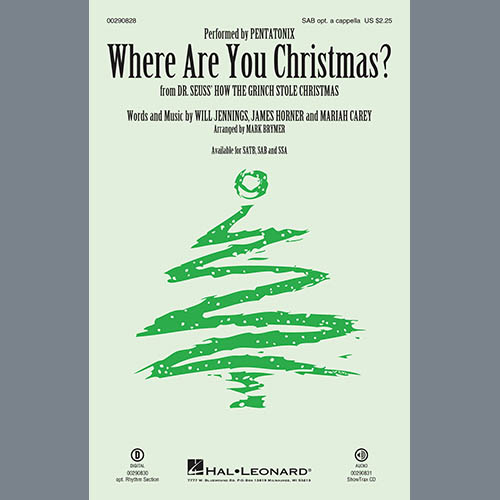 Where Are You Christmas? (from How The Grinch Stole Christmas) (arr. Mark Brymer) cover image