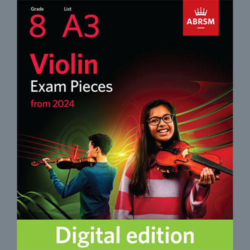 Allegro moderato (Grade 8, A3, from the ABRSM Violin Syllabus from 2024) cover image