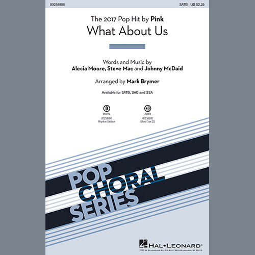 Easily Download Pink Printable PDF piano music notes, guitar tabs for SATB Choir. Transpose or transcribe this score in no time - Learn how to play song progression.
