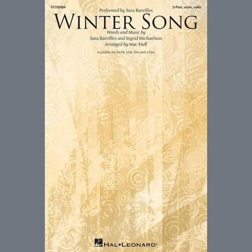 Easily Download Sara Bareilles Printable PDF piano music notes, guitar tabs for 2-Part Choir. Transpose or transcribe this score in no time - Learn how to play song progression.