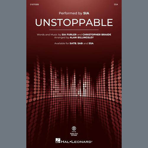 Easily Download Sia Printable PDF piano music notes, guitar tabs for SSA Choir. Transpose or transcribe this score in no time - Learn how to play song progression.
