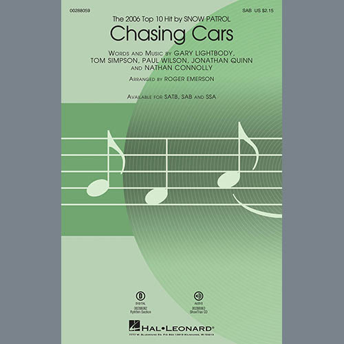 Snow Patrol Chasing Cars (arr. Roger Emerson) Profile Image