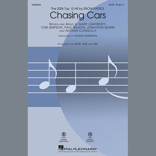 Chasing Cars (arr. Roger Emerson) cover image