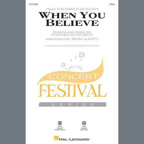 Easily Download Stephen Schwartz Printable PDF piano music notes, guitar tabs for 2-Part Choir. Transpose or transcribe this score in no time - Learn how to play song progression.