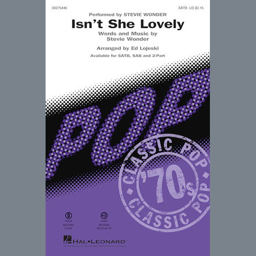 Isn't She Lovely (arr. Ed Lojeski) cover image