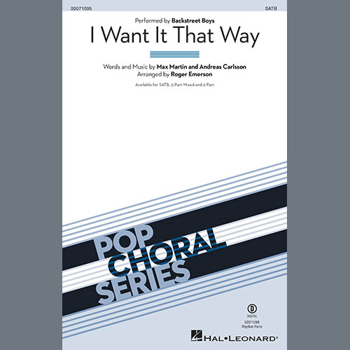 Easily Download Backstreet Boys Printable PDF piano music notes, guitar tabs for 3-Part Mixed Choir. Transpose or transcribe this score in no time - Learn how to play song progression.