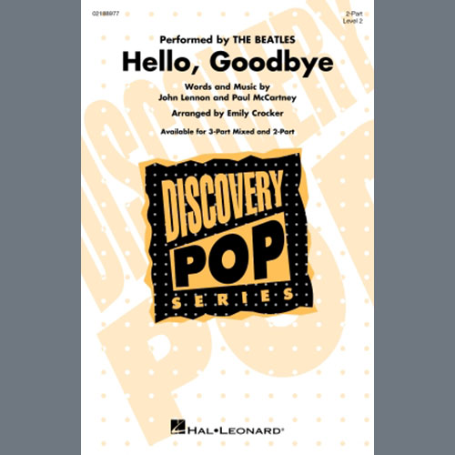 Easily Download The Beatles Printable PDF piano music notes, guitar tabs for 2-Part Choir. Transpose or transcribe this score in no time - Learn how to play song progression.
