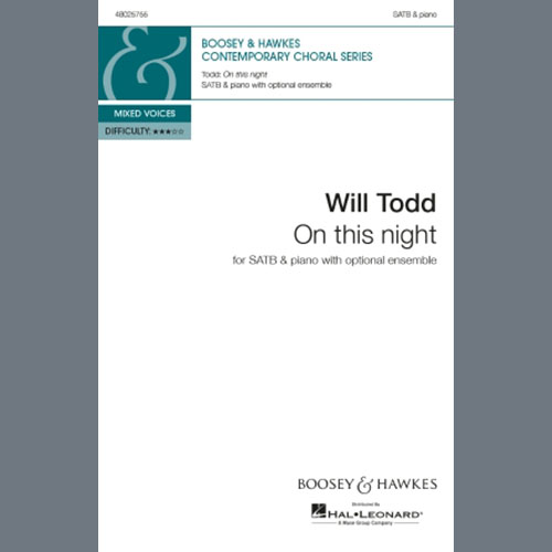 Easily Download Will Todd Printable PDF piano music notes, guitar tabs for SATB Choir. Transpose or transcribe this score in no time - Learn how to play song progression.