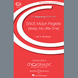 Download or print Lee Kesselman Shlof, Mayn Fegele (Sleep, My Little One) Sheet Music Printable PDF 4-page score for Concert / arranged Unison Choir SKU: 154135