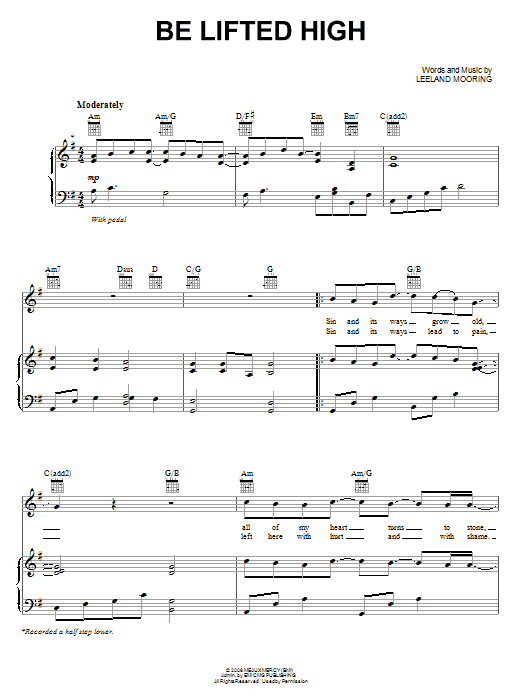 Leeland Be Lifted High sheet music notes and chords. Download Printable PDF.