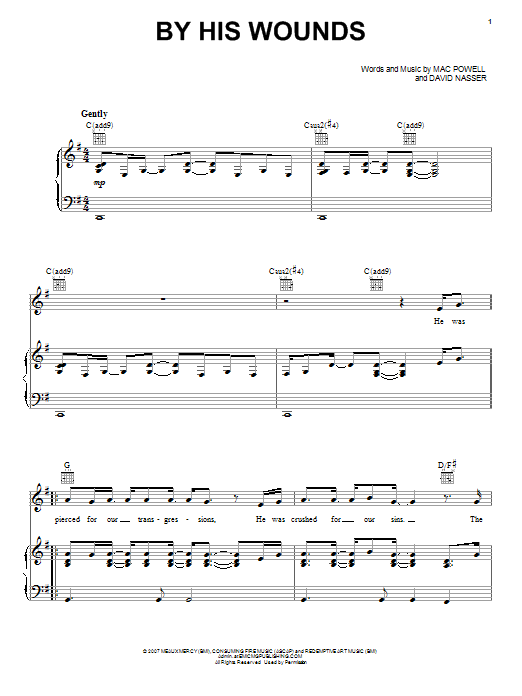 Leeland By His Wounds sheet music notes and chords. Download Printable PDF.