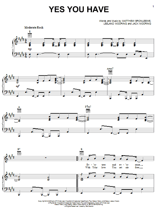 Leeland Yes You Have sheet music notes and chords. Download Printable PDF.