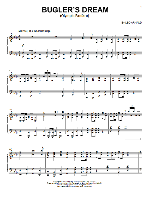 Leo Arnaud 'Bugler's Dream (Olympic Fanfare)' Sheet Music &amp; Chords ...