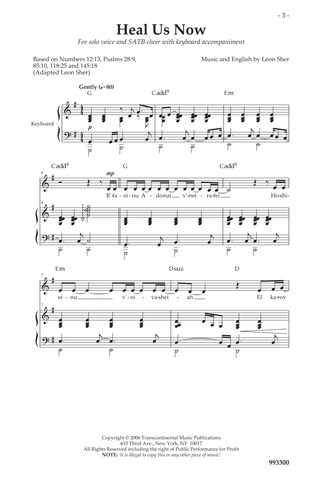 Leon Sher Heal Us Now sheet music notes and chords. Download Printable PDF.