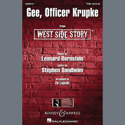 Leonard Bernstein Gee, Officer Krupke (from West Side Story) (arr. Ed Lojeski) Profile Image
