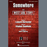 Download or print Leonard Bernstein Somewhere (from West Side Story) (arr. Robert Edgerton) Sheet Music Printable PDF 7-page score for Broadway / arranged SATB Choir SKU: 535814