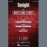 Download or print Leonard Bernstein Tonight (from West Side Story) (arr. William Stickles) Sheet Music Printable PDF 6-page score for Broadway / arranged SATB Choir SKU: 533467