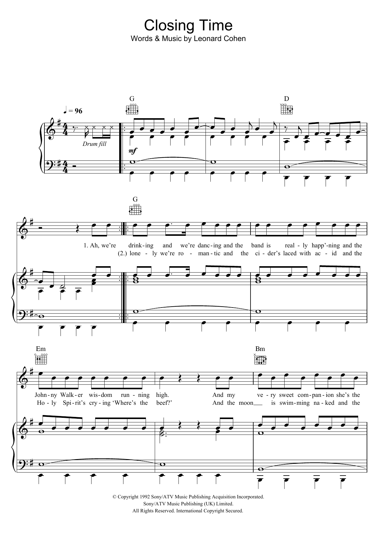 closing-time-sheet-music-by-leonard-cohen-guitar-chords-lyrics