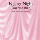 Download or print Leslie Beacon Nighty-Night (Duerme Bien) Sheet Music Printable PDF 6-page score for Pop / arranged Piano, Vocal & Guitar Chords SKU: 36253