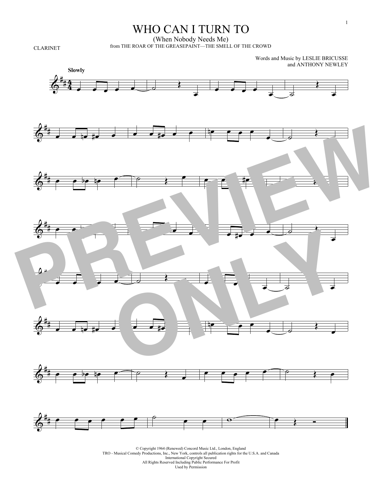 Learn to play Leslie Bricusse Who Can I Turn To (When Nobody Needs Me) sheet music for Lead Sheet / Fake Book in minutes. Leslie Bricusse Who Can I Turn To (When Nobody Needs Me) sheet music notes and chords. Download Printable PDF.