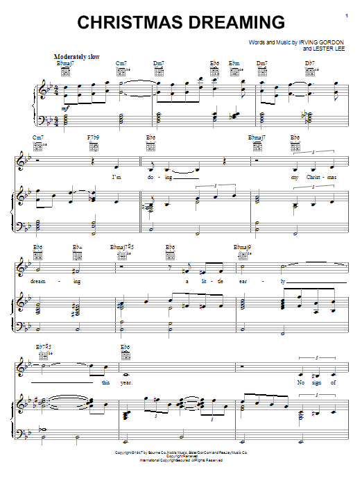 Lester Lee Christmas Dreaming sheet music notes and chords. Download Printable PDF.