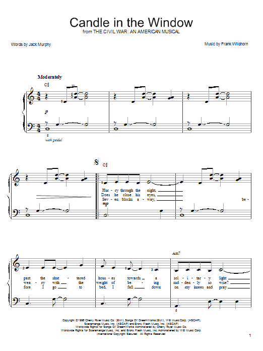 Learn to play Linda Eder Candle In The Window sheet music for Easy Piano in minutes. Price: 6.9900$ Linda Eder Candle In The Window sheet music notes and chords arranged for Easy Piano