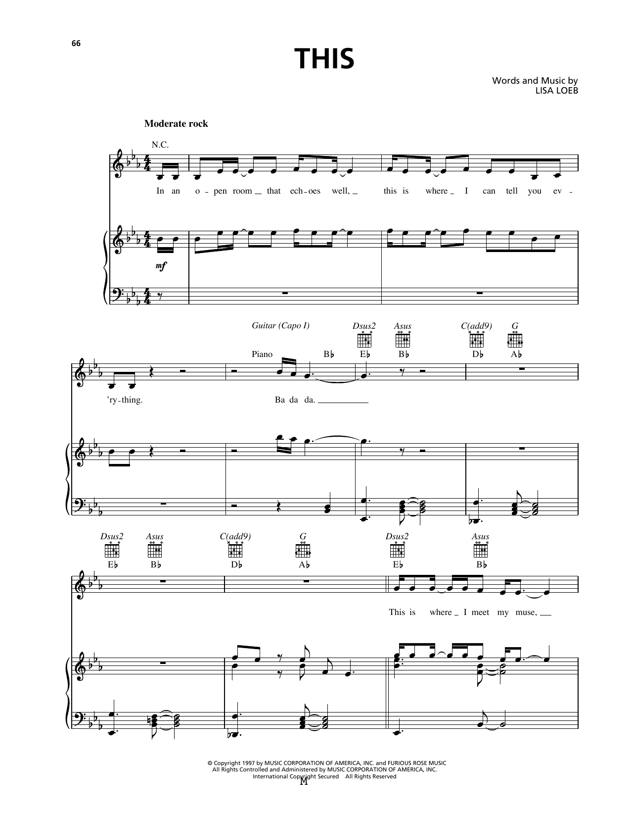 Lisa Loeb This sheet music notes and chords. Download Printable PDF.