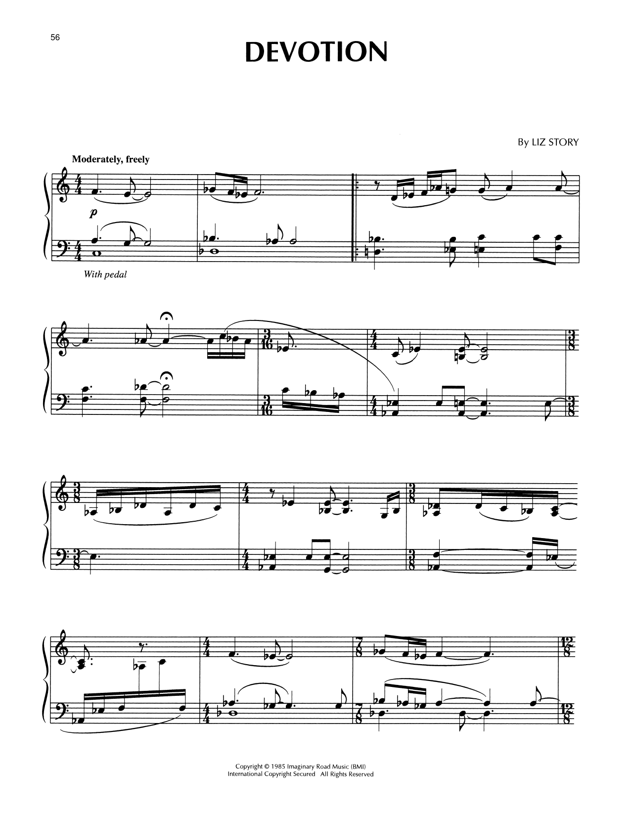 Liz Story Devotion sheet music notes and chords. Download Printable PDF.