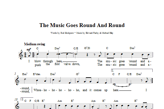 Louis Armstrong The Music Goes Round And Round sheet music notes and chords - Download Printable PDF and start playing in minutes.