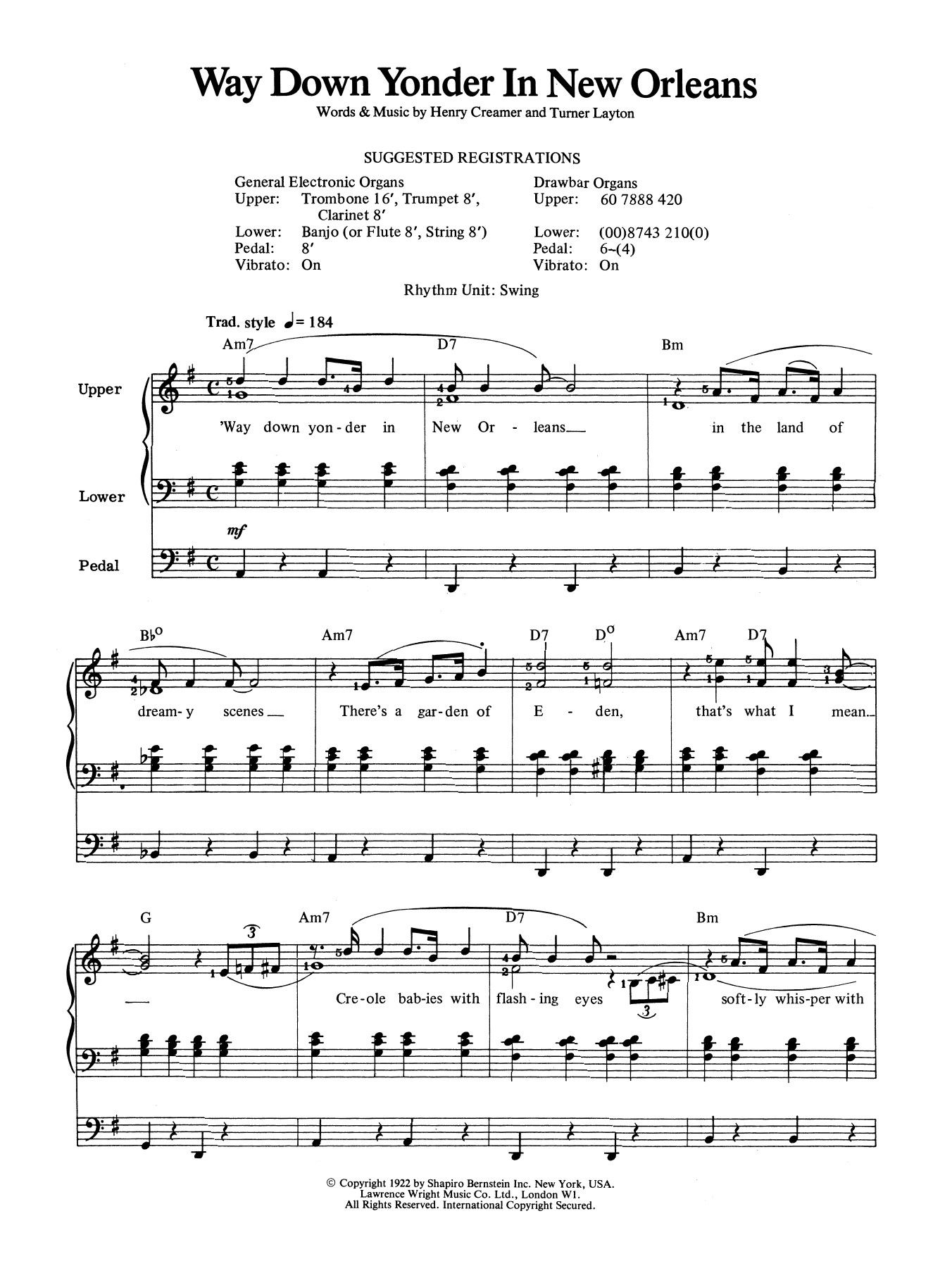 Learn to play Louis Armstrong Way Down Yonder In New Orleans sheet music for Piano Solo in minutes. Louis Armstrong Way Down Yonder In New Orleans sheet music notes and chords