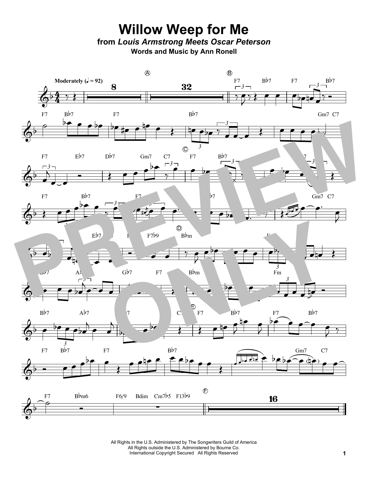 Learn to play Louis Armstrong Willow Weep For Me sheet music for Trumpet Transcription in minutes. Louis Armstrong Willow Weep For Me sheet music notes and chords. Download Printable PDF.