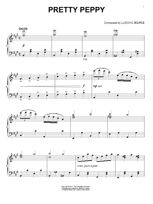 Ludovic Bource Pretty Peppy sheet music notes and chords. Download Printable PDF.