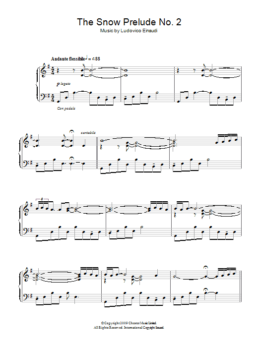 Learn to play Ludovico Einaudi The Snow Prelude No. 2 sheet music for Piano Solo in minutes. Ludovico Einaudi The Snow Prelude No. 2 sheet music notes and chords. Download Printable PDF.
