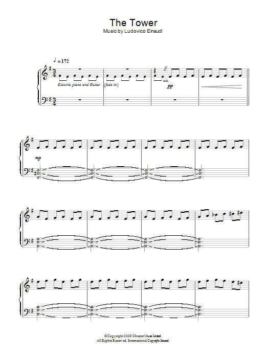 Ludovico Einaudi The Tower sheet music notes and chords. Download Printable PDF.