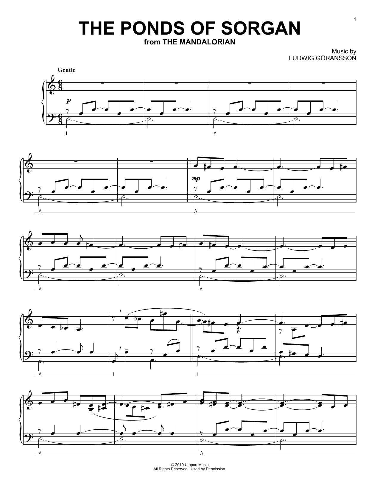 Learn to play Ludwig Goransson The Ponds Of Sorgan (from Star Wars: The Mandalorian) sheet music for Piano Solo in minutes. Price: 7.8900$ Ludwig Goransson The Ponds Of Sorgan (from Star Wars: The Mandalorian) sheet music notes and chords arranged for Piano Solo
